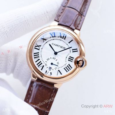 Replica Ballon Bleu de Cartier Swiss Quartz Watches in Rose Gold case